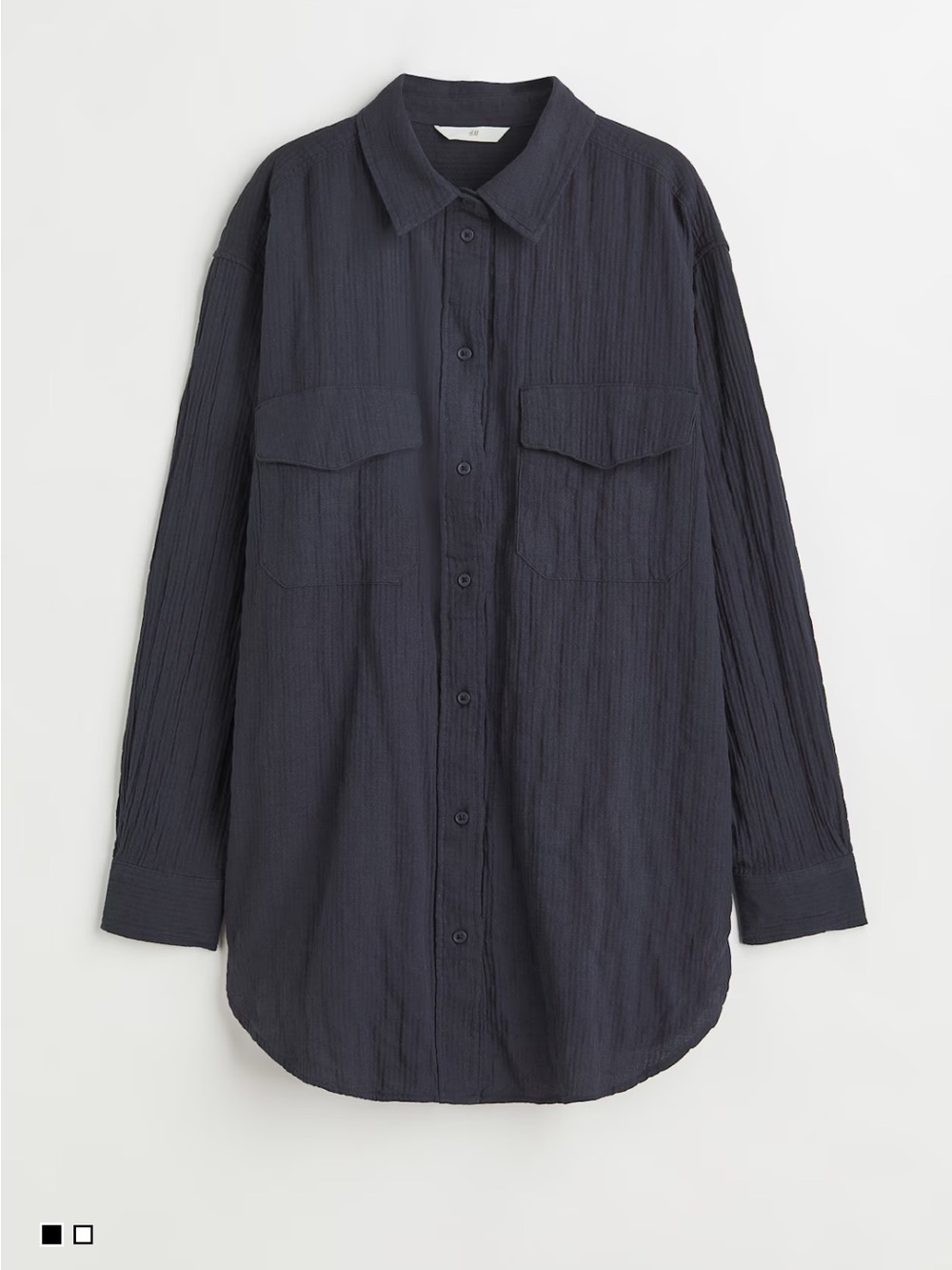 3 for $25 H&M Black Button-Front Long Sleeve size small